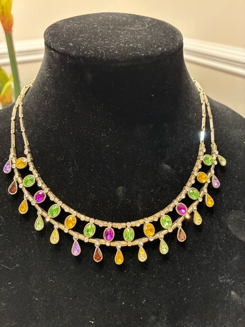 Multicolor Teardrop Pendant Necklace - Women Jewelry